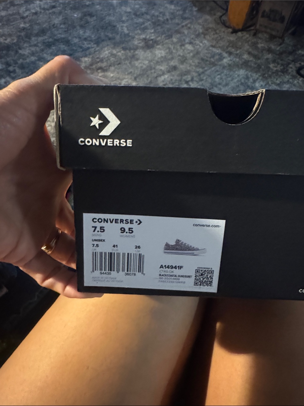 Converse Black & White Leopard Low-Top Canvas Sneaker - Picture 3 of 3
